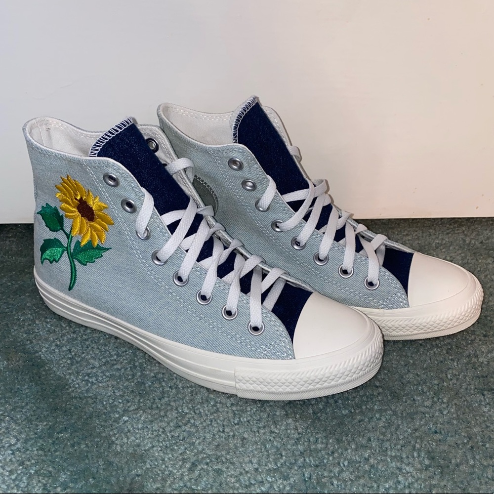 Custom Floral Embroidery Chuck Taylor All Star